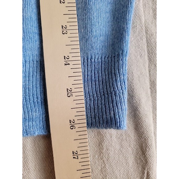 Robert Bruce Mens XL V Neck Sweater Pullover Blue Knit Casual 90s USA NOS NWT - Picture 13 of 13